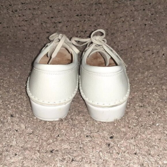 FINN COMFORT-Baden-Grey/Beige Pebbled Perforated Leather-Sz 37 D-Excellent - Picture 5 of 7